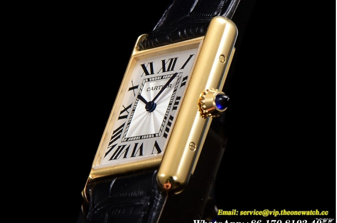 YG LE Black Dial - Tank Cartier F1F 25.5mm Quartz White Louis 0324